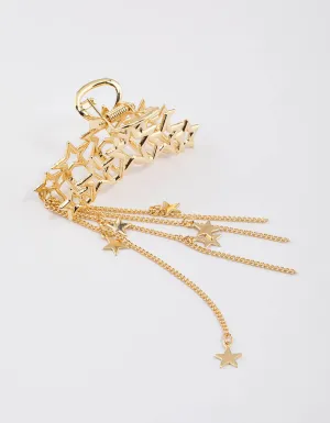 Gold Shooting Star Hair Claw Clip