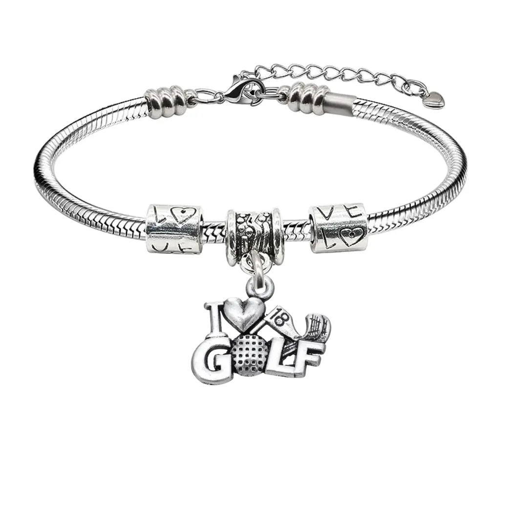 Golf  Love Charm Bracelet- Pick Style