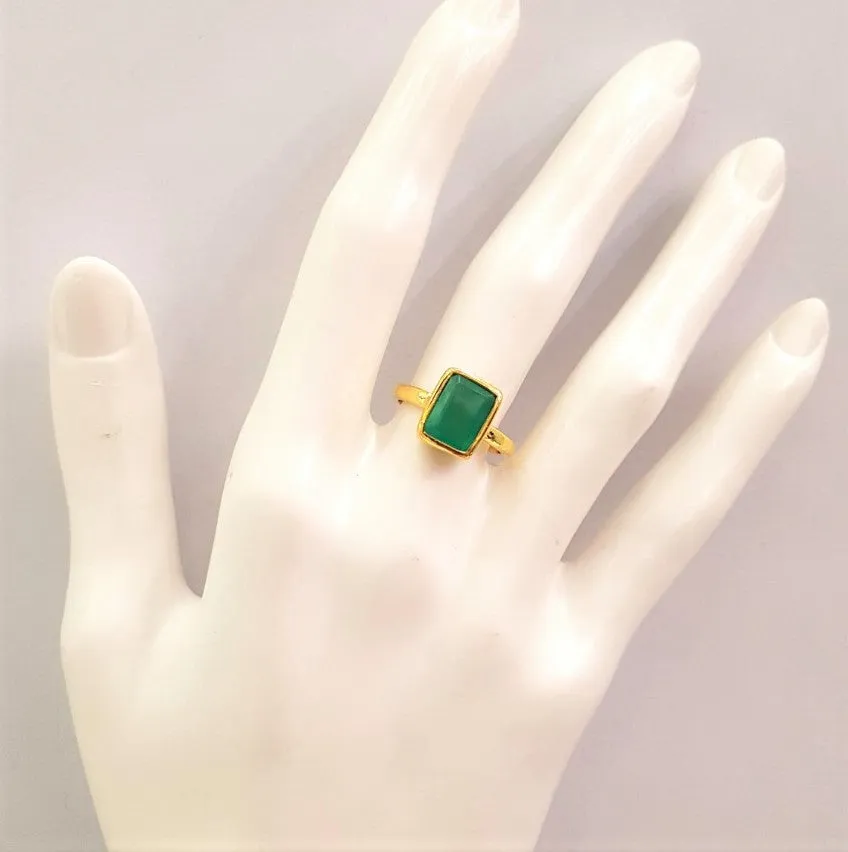 Green Agate Maxi Ring