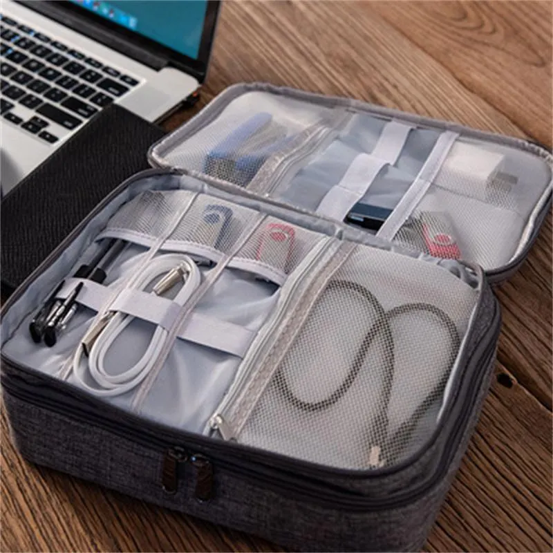 Large-Capacity Three-Layer Digital Bag Multi-Function Travel Portable Storage Bag