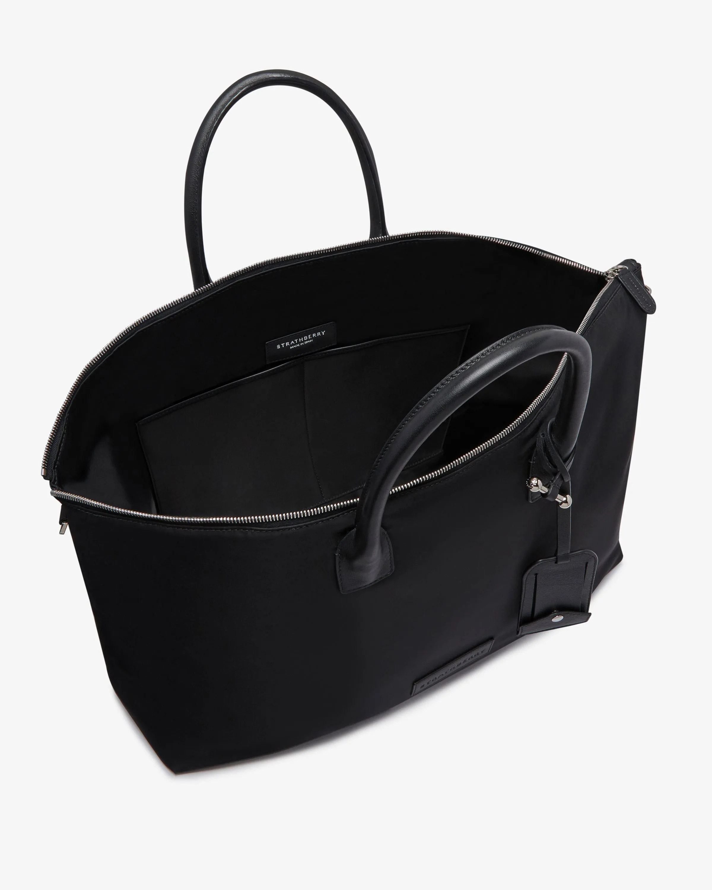 Large Travel Tote - Black Nylon