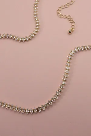 NAVETTE RHINESTONE NECKLACE