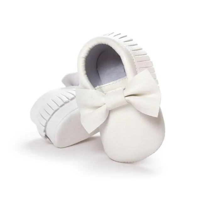 New Casual Infant Shoes Baby Girls Sweet Style Bow Tassel Decoration Fashion Casual Soft Sole Prewalker Toddlers