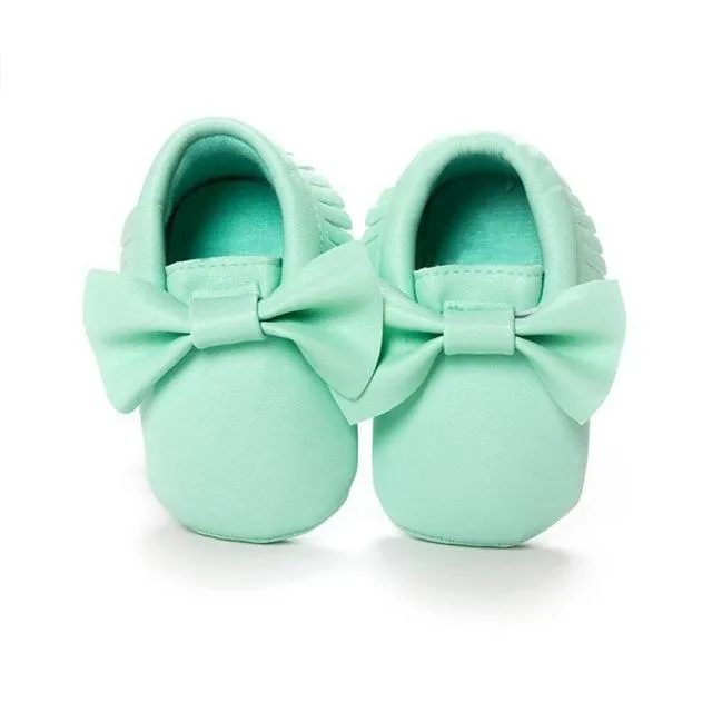 New Casual Infant Shoes Baby Girls Sweet Style Bow Tassel Decoration Fashion Casual Soft Sole Prewalker Toddlers