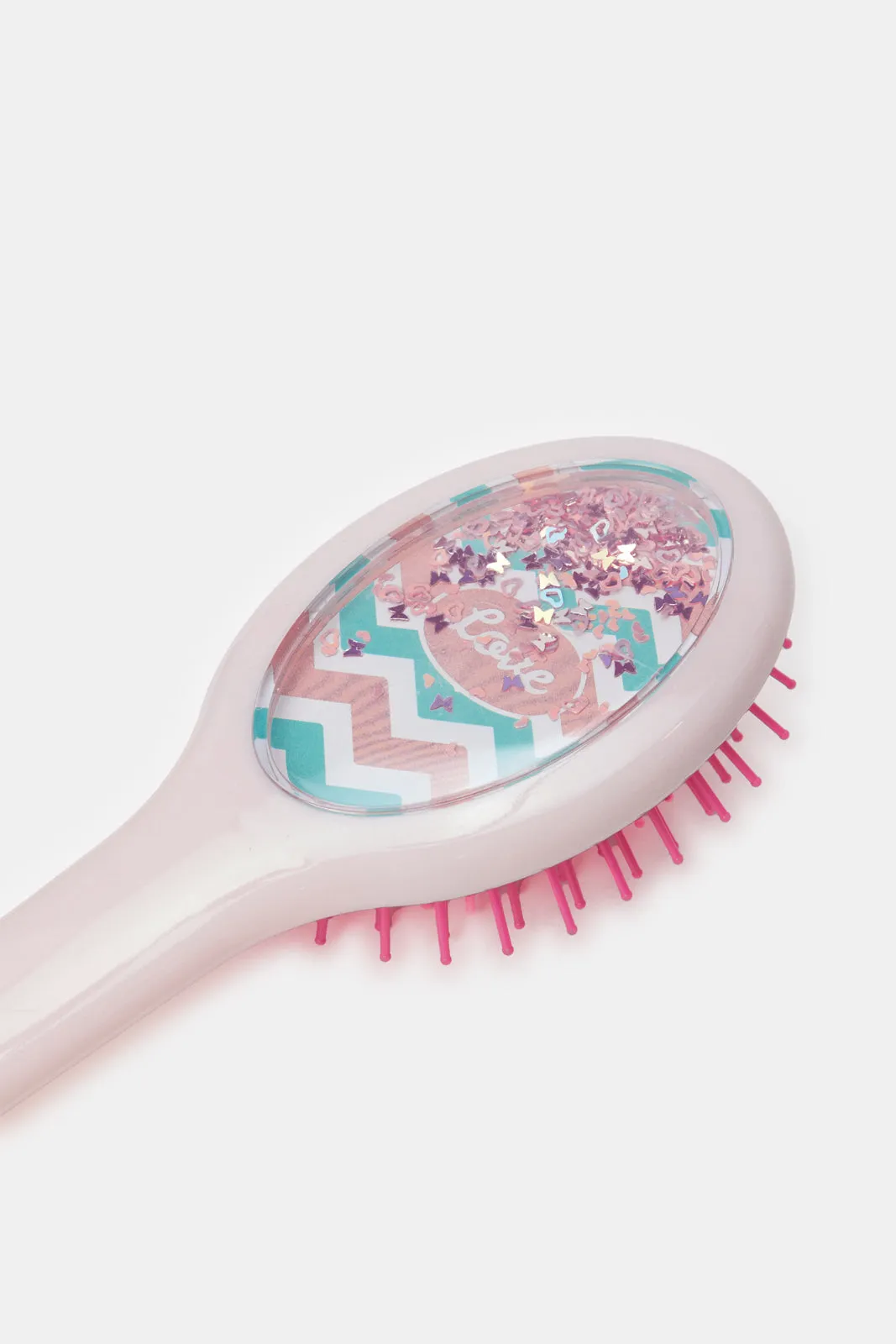 Pink Hearts Kids Hair Brush