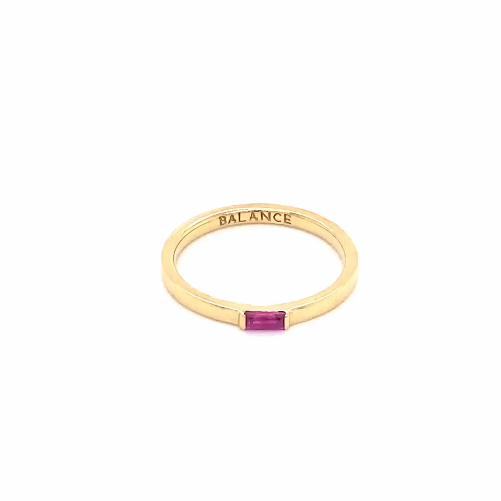 "Balance" Ruby Poesy Stackable Ring