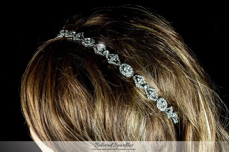 Rena Vintage Light Gold Hair Tie Headband | Swarovski Crystal