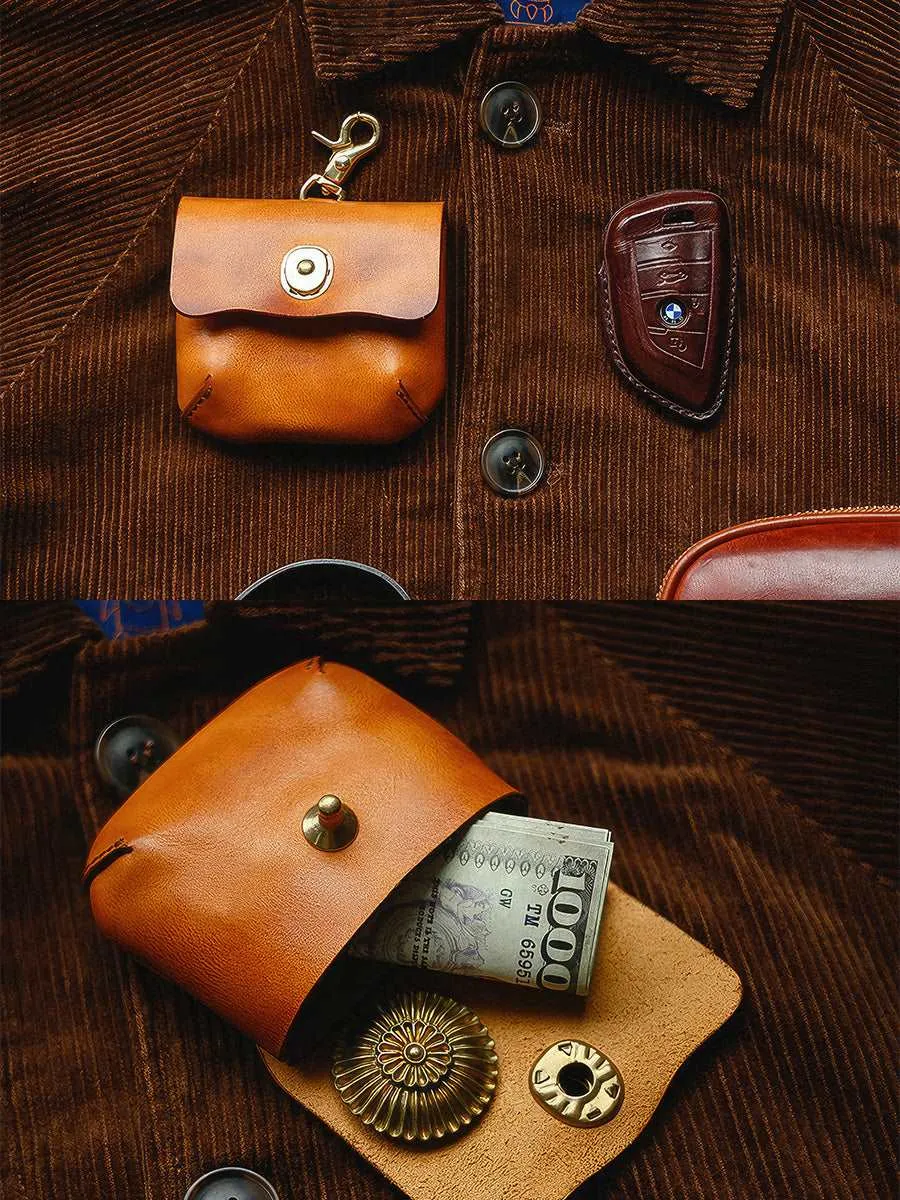 Retro Handmade Genuine Leather Pouch