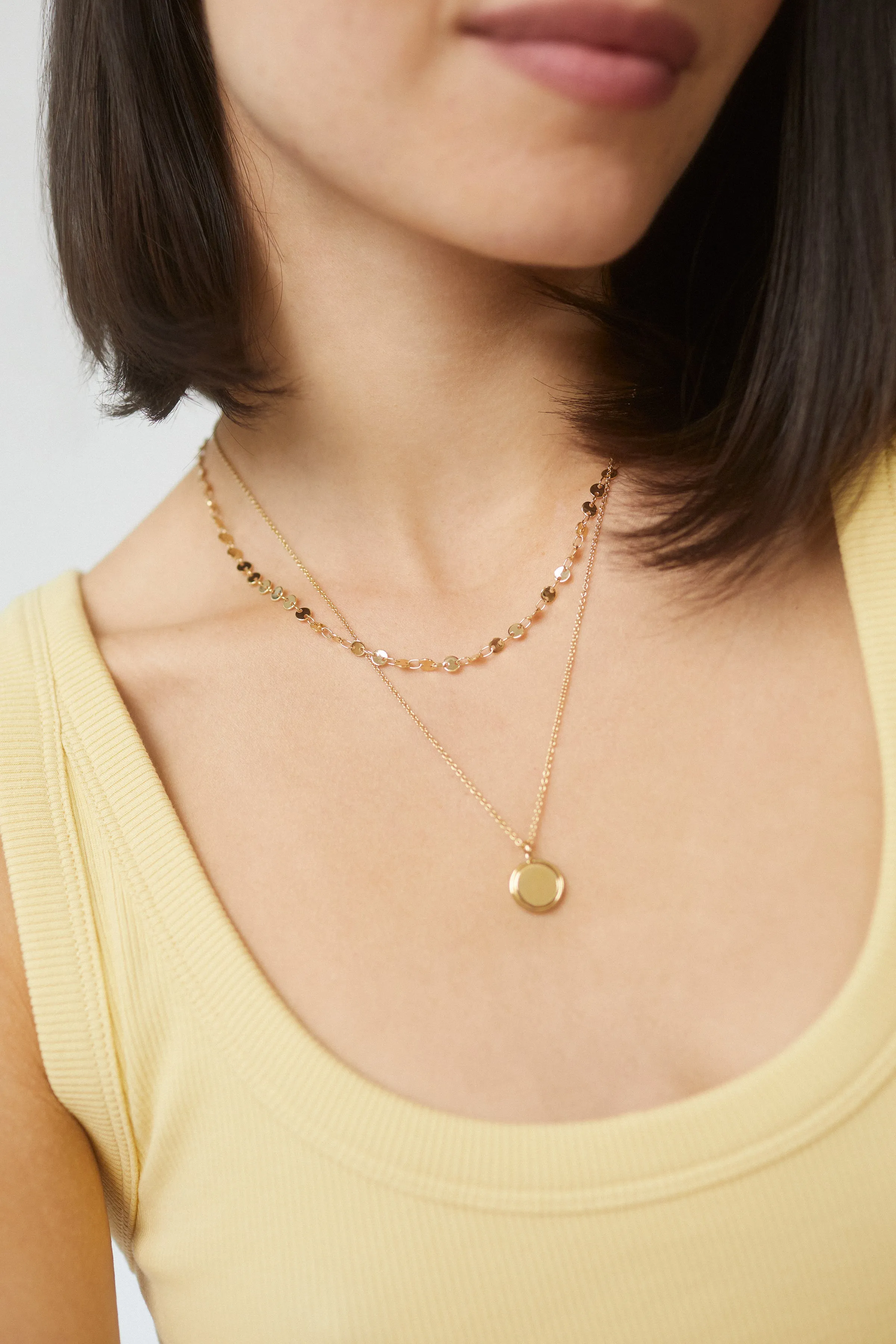 ROSALIA  LAYERED COIN NECKLACE