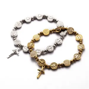 Sacred Mercy Rosary Cross Bracelet