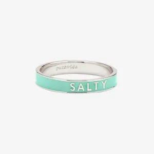 Salty Enamel Word Ring