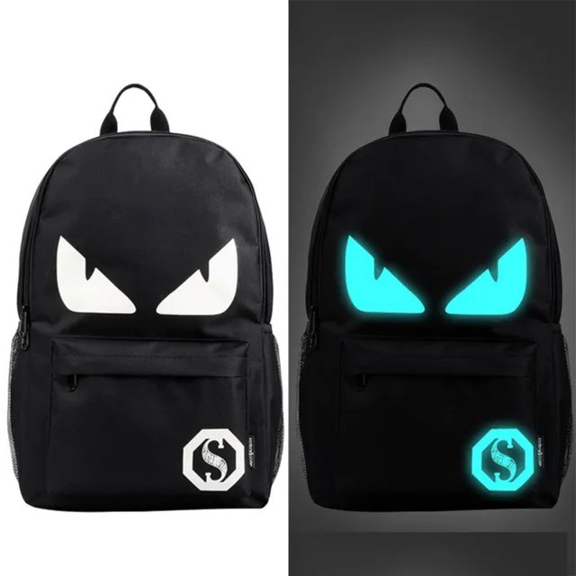 Senkey style Fashion Noctilucent Men's Backpack Anime Luminous Teenagers Men Women's Student Cartoon School Bags Casual Backpack