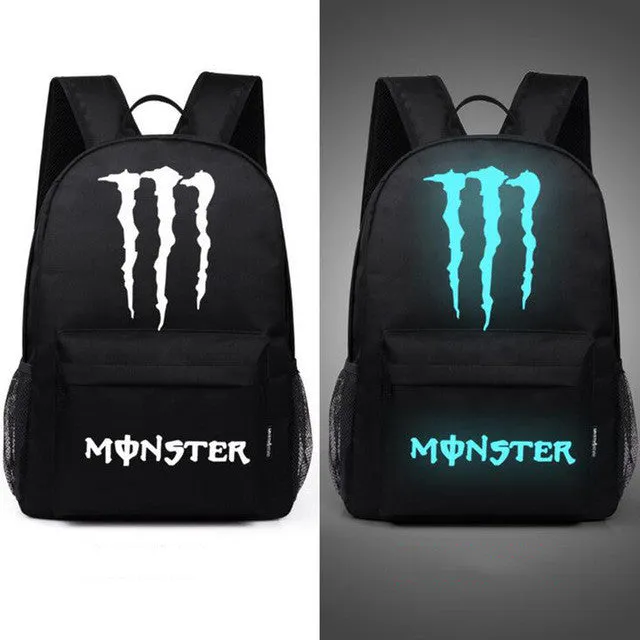 Senkey style Men's Backpack Anime Starry sky Luminous Printing Teenagers Casual Mochila Men Women's Student Cartoon School Bags