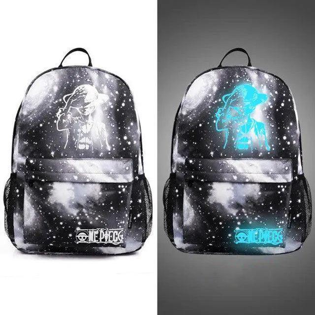 Senkey style Men's Backpack Anime Starry sky Luminous Printing Teenagers Casual Mochila Men Women's Student Cartoon School Bags