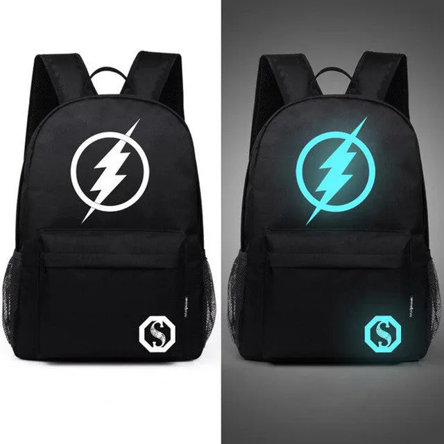 Senkey style Men's Backpack Anime Starry sky Luminous Printing Teenagers Casual Mochila Men Women's Student Cartoon School Bags