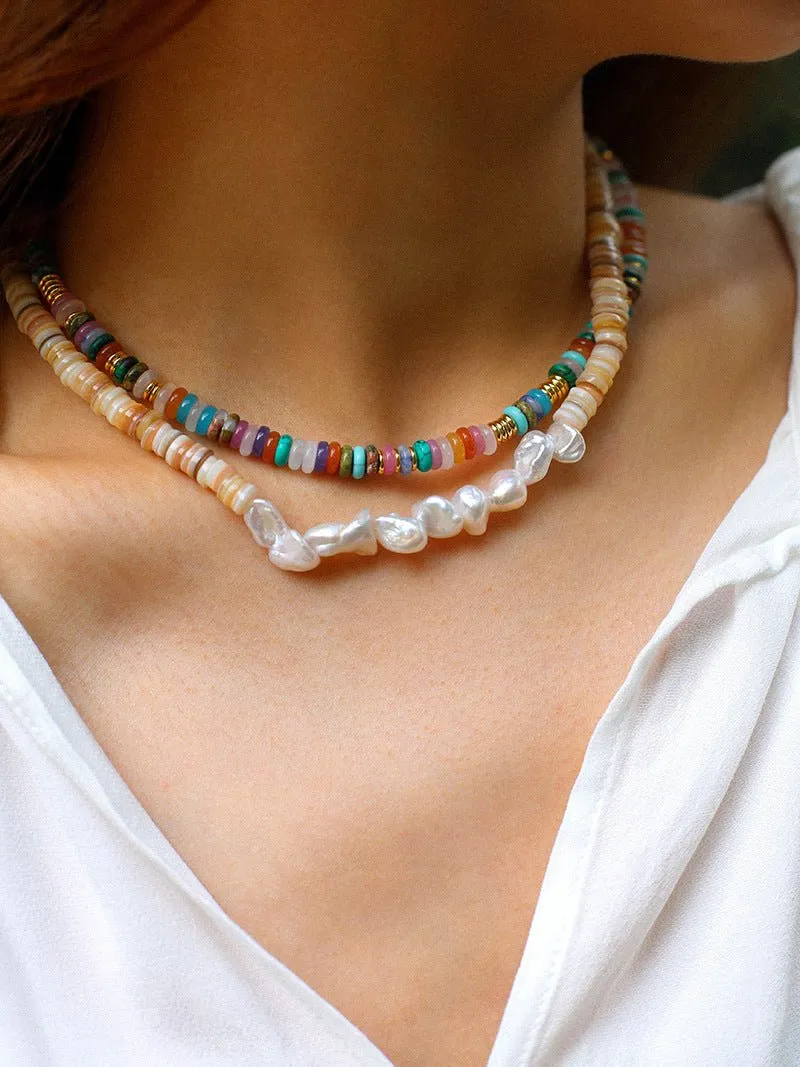 Shell Baroque pearl Necklaces