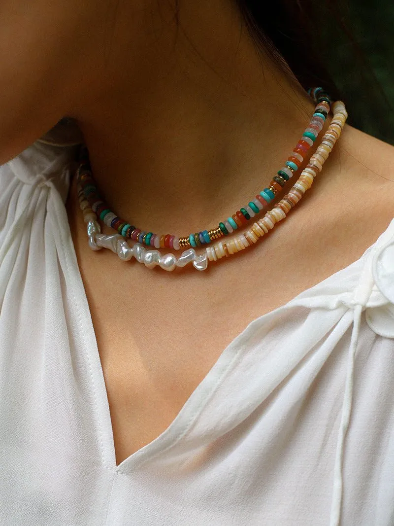 Shell Baroque pearl Necklaces