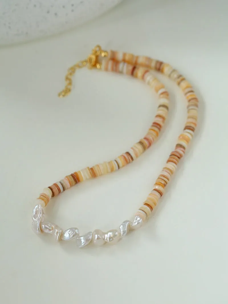 Shell Baroque pearl Necklaces