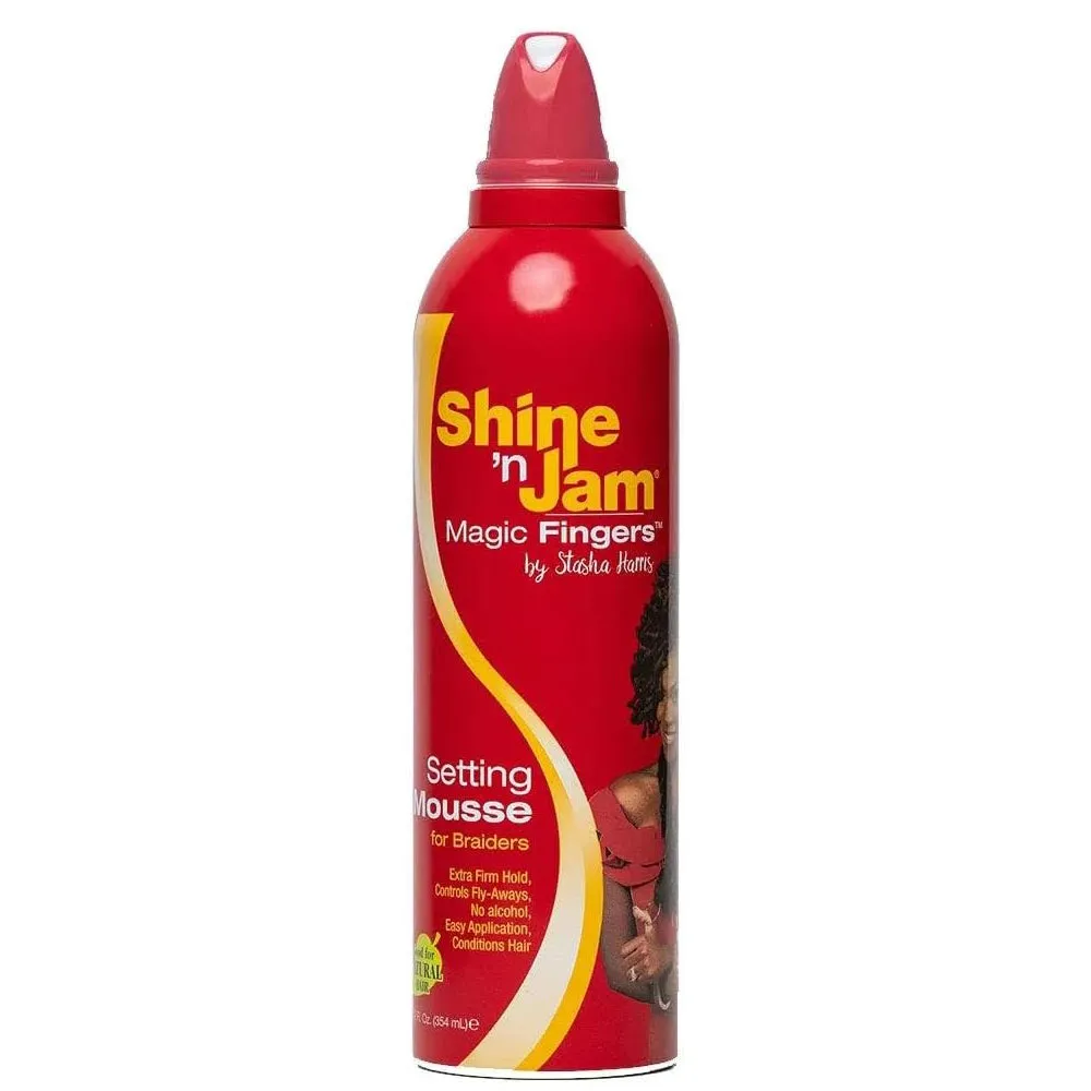 Shine 'n Jam Magic Fingers Setting Mousse For Braiders - 12 oz