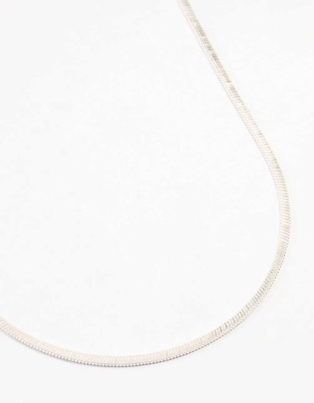 Silver Plated Clean Snake Chain Necklace