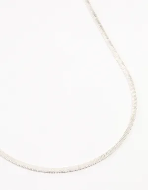 Silver Plated Clean Snake Chain Necklace