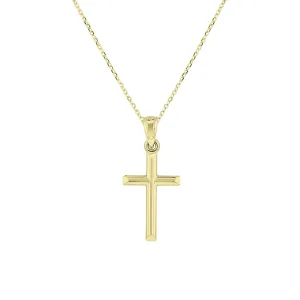 Sleek Polished Cross Necklace