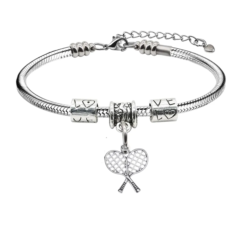 Tennis Love Charm Bracelet- Pick Style