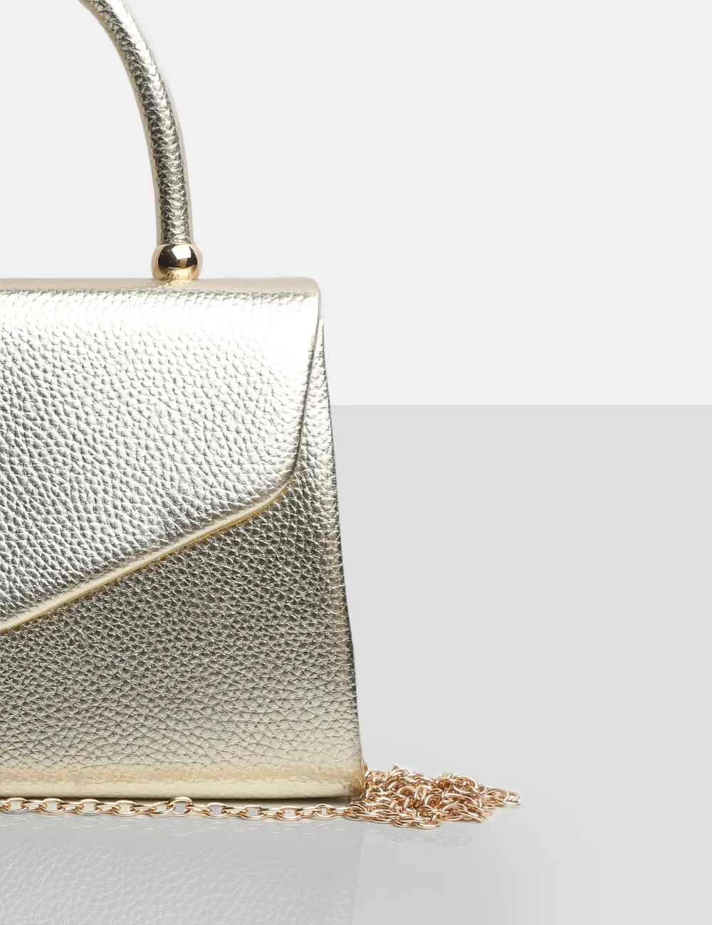 The Astrid Gold Metallic Grain Pu Mini Bag