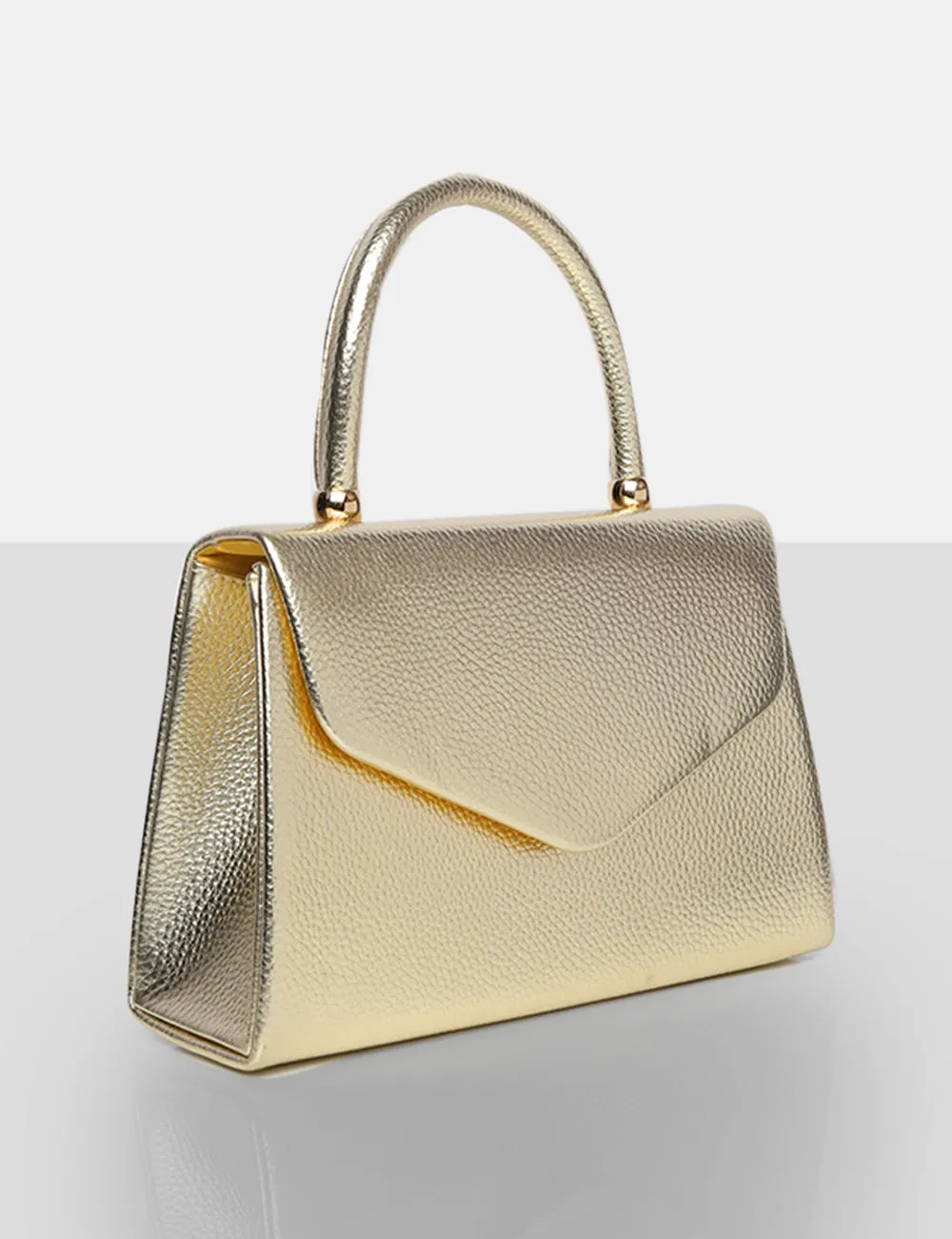 The Astrid Gold Metallic Grain Pu Mini Bag