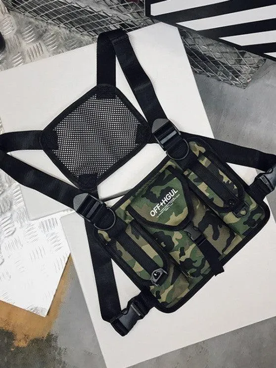 UNISEX Multifunction Camo Techwear Cargo Vest Chest Bag