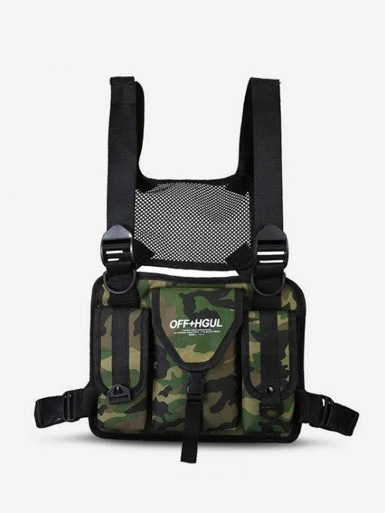 UNISEX Multifunction Camo Techwear Cargo Vest Chest Bag