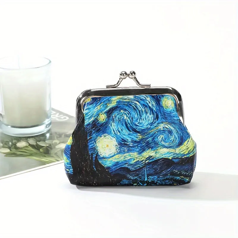 Van Gogh Starry Night Mini Coin Wallet for Girls