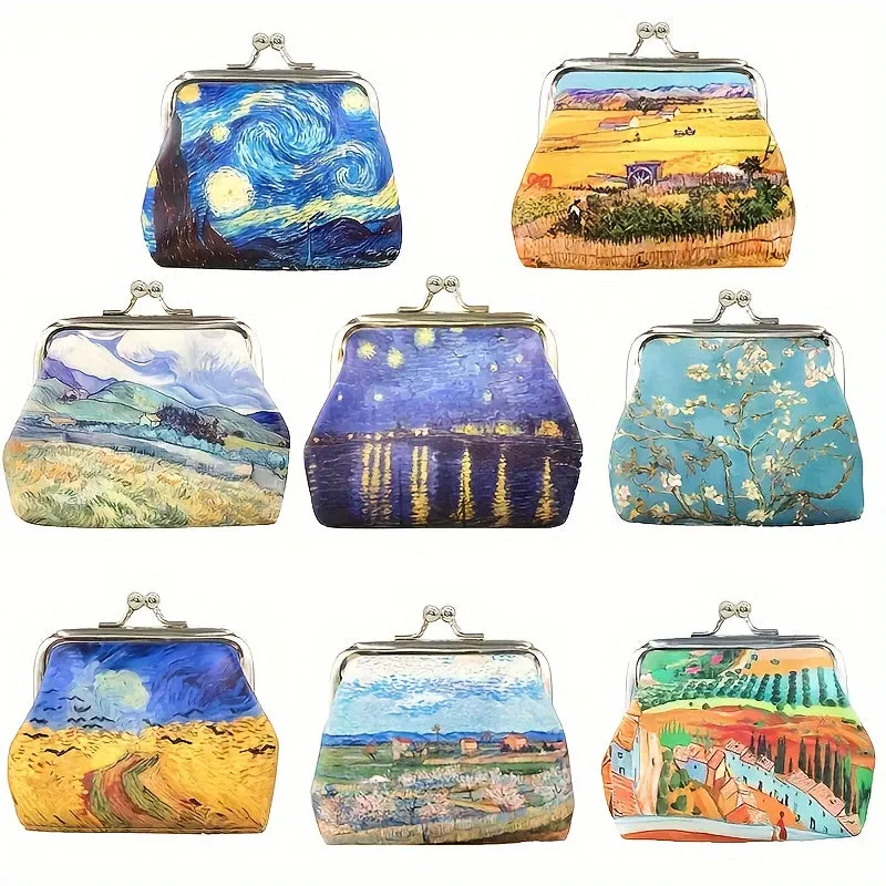 Van Gogh Starry Night Mini Coin Wallet for Girls