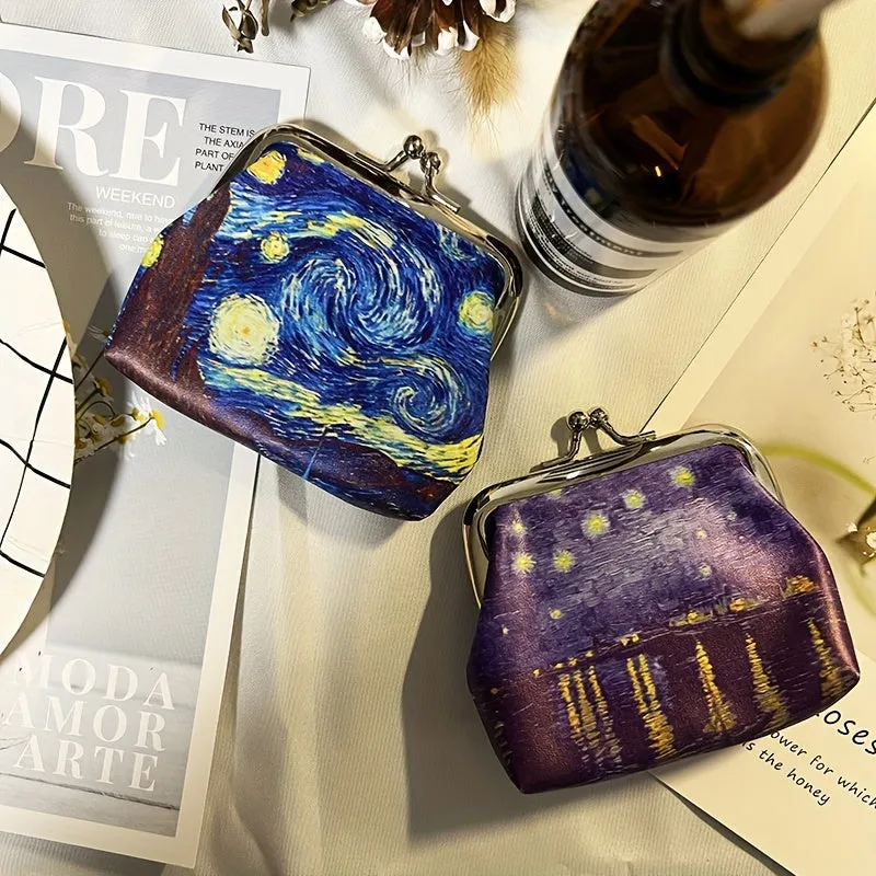 Van Gogh Starry Night Mini Coin Wallet for Girls