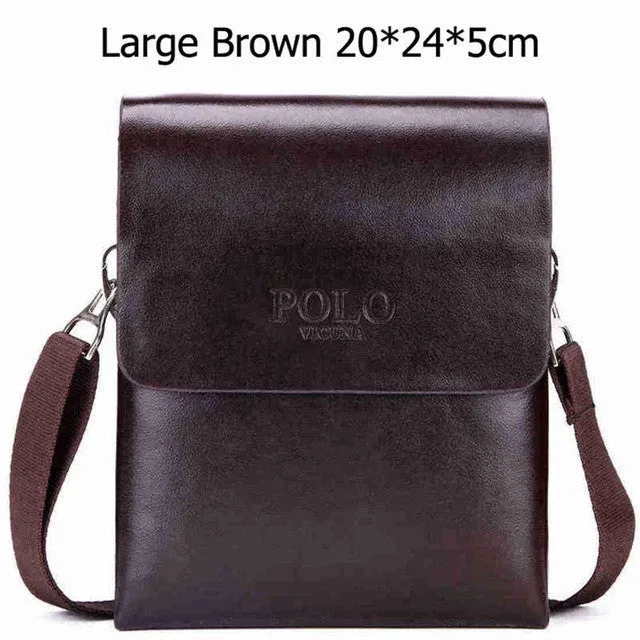 VICUNA POLO Hot Sell Brand Solid Double Pocket Soft Leather Men Messenger Bag Small 2 Layer Mens Travel Bag Mens Bag For Phone