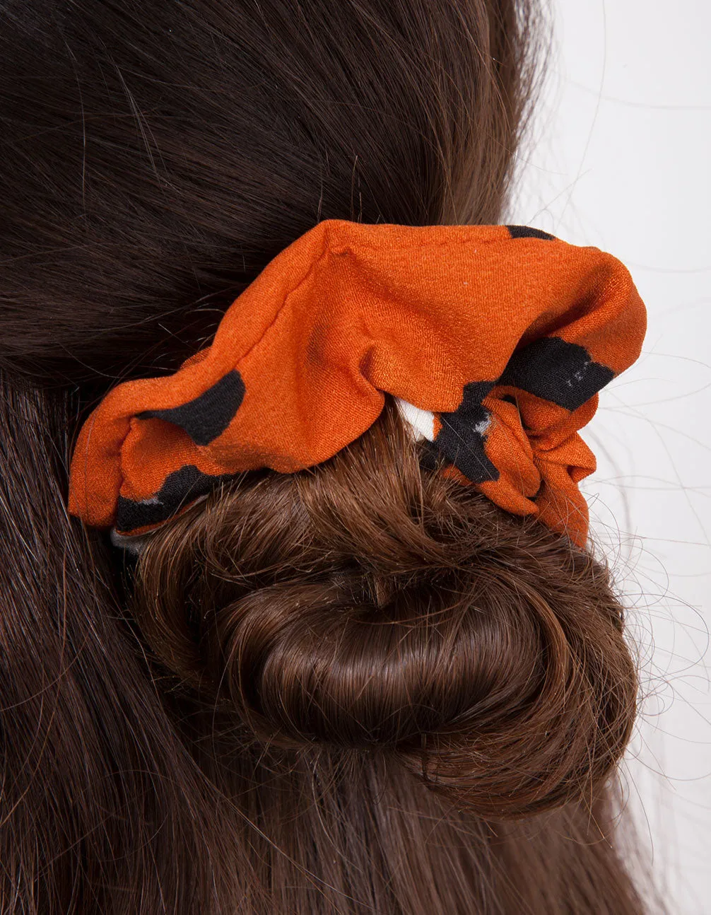 Yellow Orange Leopard Scrunchie 3 Pack