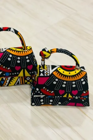 ZIRA African Print Mini Bag (With Knot)